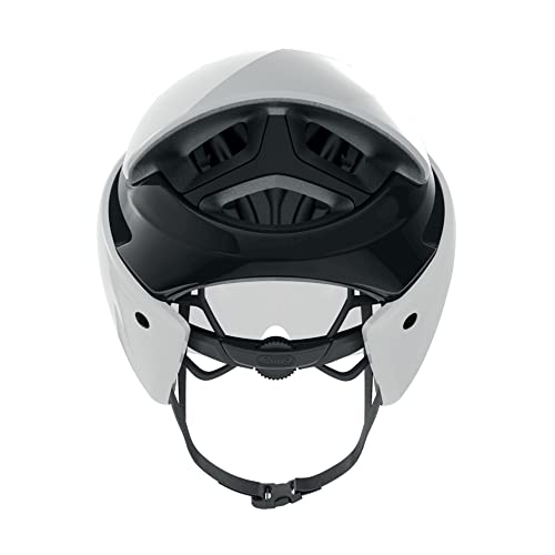 ABUS Gamechanger Tri Casco de Bicicleta, Unisex Adulto, Shiny White M, Medium