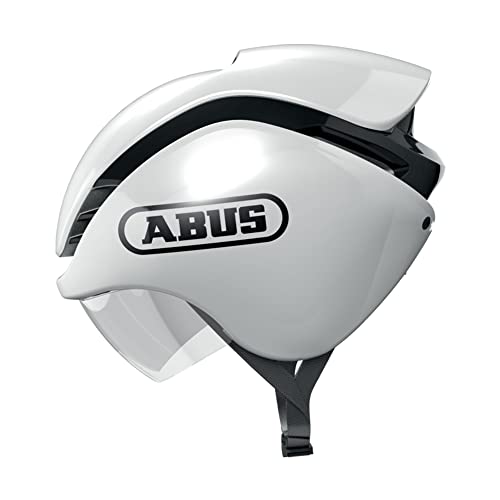 ABUS Gamechanger Tri Casco de Bicicleta, Unisex Adulto, Shiny White M, Medium