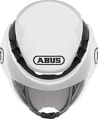 ABUS Gamechanger TT Zeitfahrhelm, Unisex, Shiny White, L