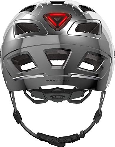 ABUS Hyban 2.0 Chrome Silver L Casco, Adultos Unisex, Plateado (Plateado)