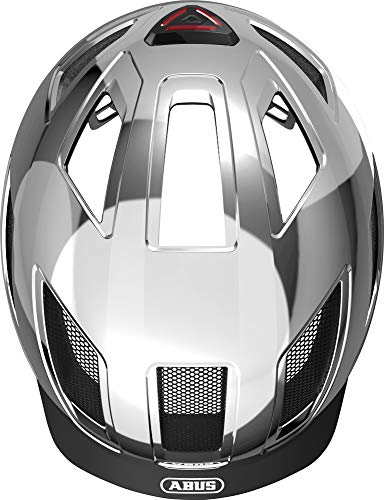 ABUS Hyban 2.0 Chrome Silver L Casco, Adultos Unisex, Plateado (Plateado)