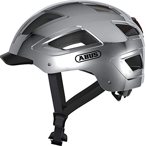 ABUS Hyban 2.0 Chrome Silver L Casco, Adultos Unisex, Plateado (Plateado)