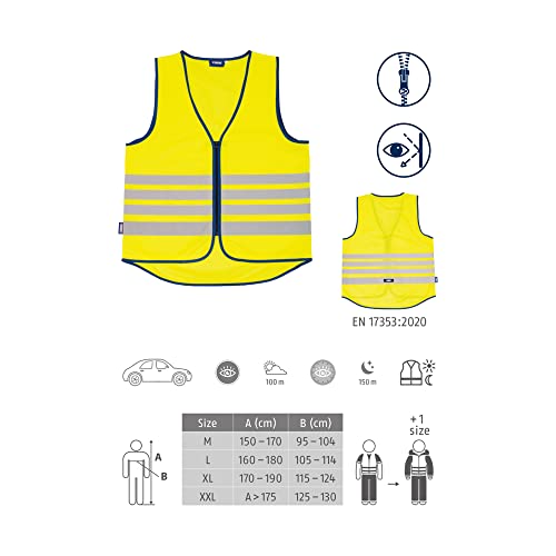 ABUS Lumino Reflex Vest Chaleco Reflectante, Unisex Adulto, Amarillo, Large