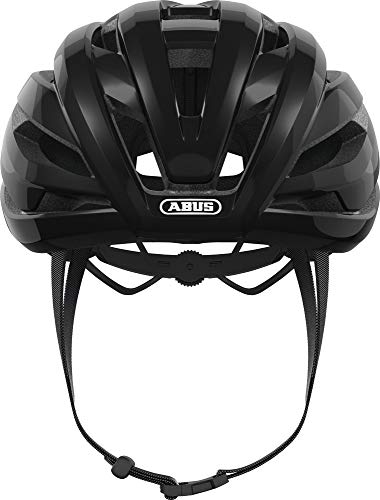 ABUS Shiny Black M Casco, Unisex, Negro (Rojo)