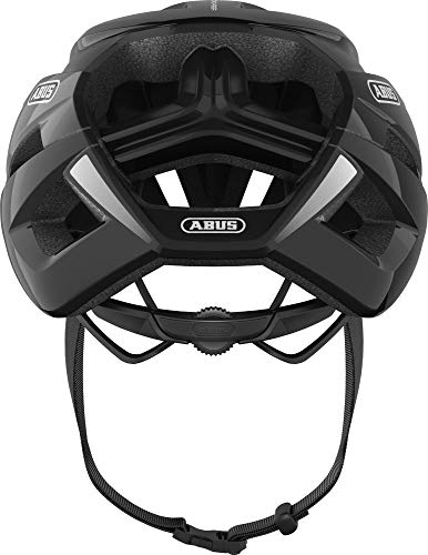 ABUS Shiny Black M Casco, Unisex, Negro (Rojo)