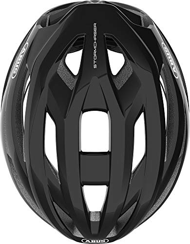 ABUS Shiny Black M Casco, Unisex, Negro (Rojo)