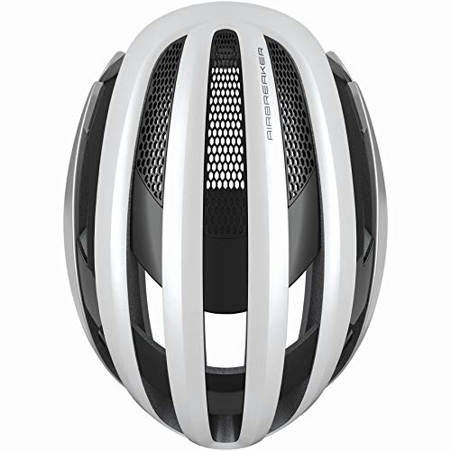 ABUS Silver White M Casco, Unisex, Blanco (Blanco)