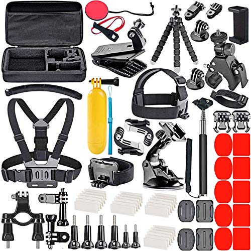 Accesorios GoPro, Cámaras Deportivas para Casco, Soporte Cámara de Acción para GoPro Hero 6/7/8/9 Black, Gopro MAX, dji Osmo Action, APEMAN (70 Piezas)