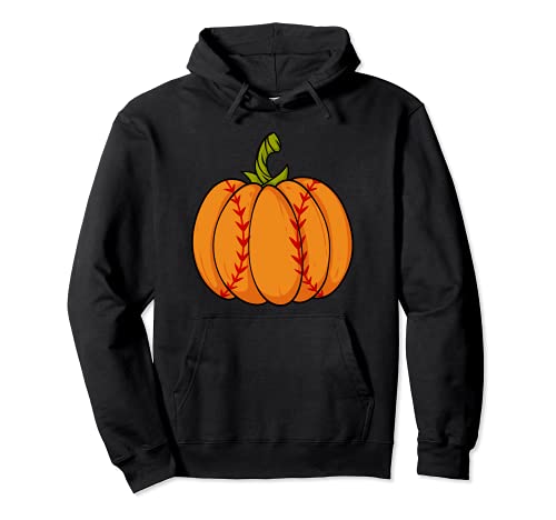 Acción de Gracias Béisbol Halloween Calabaza Niños Pitcher Sudadera con Capucha