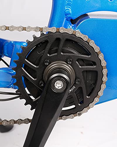 Accolmile - Plato de 36T para BBS01 BB02 Mid Drive Kits Narrow Wide Single con 4 tornillos de piñón para bicicleta de carretera, de montaña, BMX, MTB, color azul