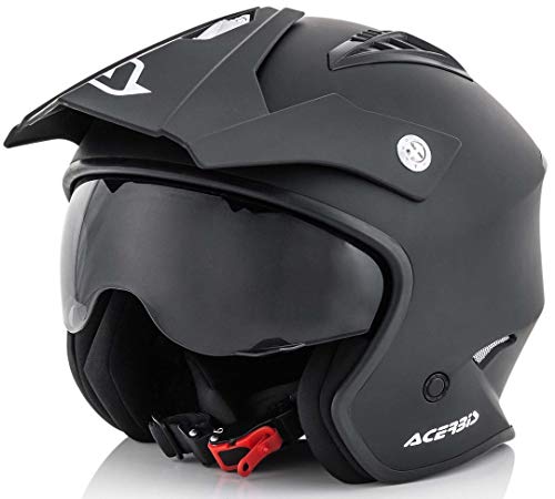 Acerbis 0022569.091.064 Jet Aria Casco, color Negro, size M ( 57-58 cm)