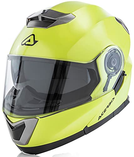 Acerbis Serel Casco Modural, Hombre, Amarillo, Large