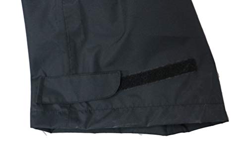 Acme Projects Pantalones para Lluvia, 100% Impermeables, Transpirables, con Costura, 10000 mm / 3000 g (Hombres, medianos, Negros)