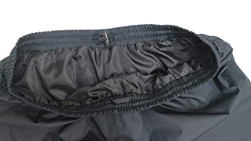 Acme Projects Pantalones para Lluvia, 100% Impermeables, Transpirables, con Costura, 10000 mm / 3000 g (Hombres, medianos, Negros)