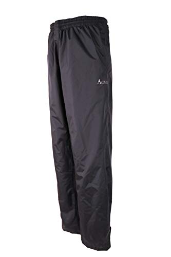 Acme Projects Pantalones para Lluvia, 100% Impermeables, Transpirables, con Costura, 10000 mm / 3000 g (Hombres, medianos, Negros)