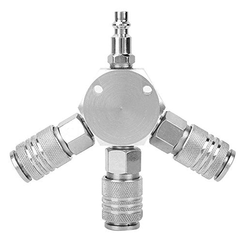 Acoplador Neumático Manifold Manguito de Aire de 3 Maneras Adaptador Splitter 1/4 '' F-NPT para Combustible Aire Agua Aceite