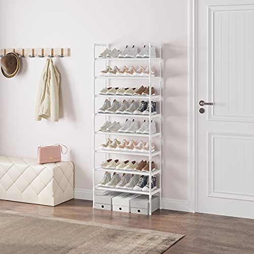 AcornFort® S-526 8 niveles blanco ajustable zapatero organizador estante soporte para 24 pares de zapatos, diseño resistente, ahorro de espacio, fácil de montar