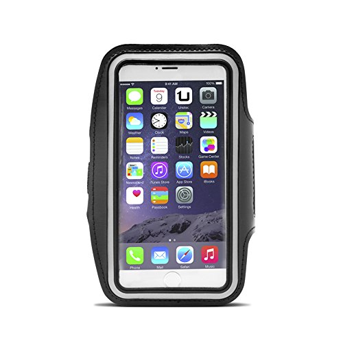 actecom Brazalete Deportivo valido para Smartphones de hasta 6.6" Compatible con iPhone 11 Pro MAX XS MAX 11 Samsung Galaxy S20 Plus S10 Plus S9 Plus S8 Plus (Negro)