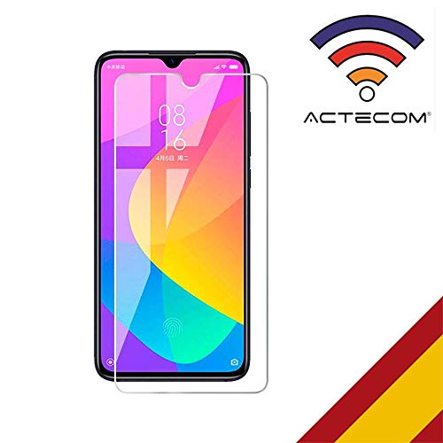 actecom Protector Pantalla Compatible con Xiaomi MI A3 Cristal Vidrio Templado (Case Friendly)