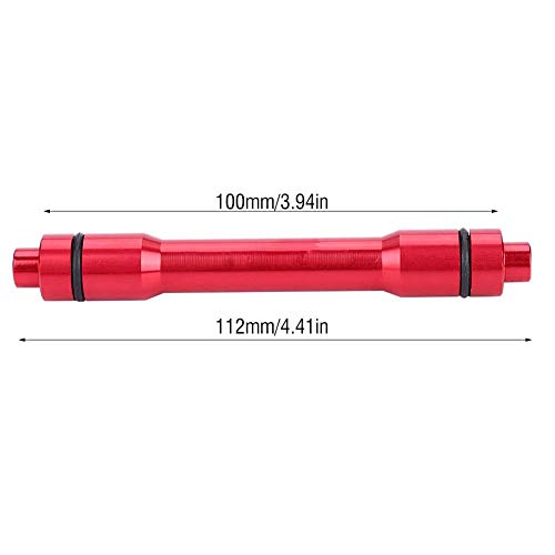 Adaptador de Cubo de Eje pasante de 15 mm a conversión de Pinchos de liberación rápida de 9 mm para la Rueda Delantera de Bicicleta de montaña de 100 mm(Red)