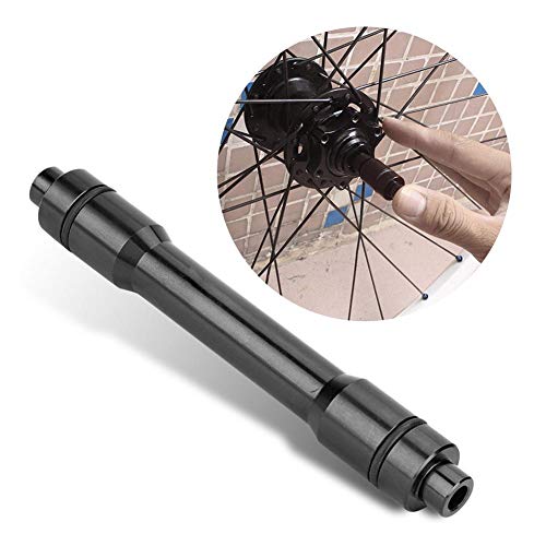 Adaptador de Cubo de Eje pasante de 15 mm a conversión de Pinchos de liberación rápida de 9 mm para la Rueda Delantera de Bicicleta de montaña de 100 mm(Black)