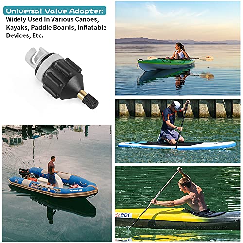 Adaptador de Válvula para Canoa, XCOZU Adaptador de Válvula de Aire Inflable Válvula Adaptador Accesorios, Bomba de Aire Convertidor para Sup Válvulas Kayak Inflable Barco