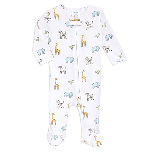 aden + anais Pijama de punto para bebé, de una pieza, de manga larga para recién nacidos y bebés, de 0 a 3 meses, de algodón súper suave y rico en la selva