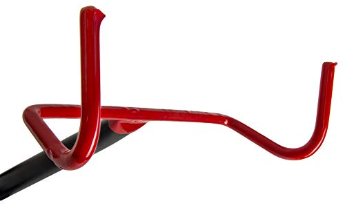 ADGO Colgador de Bicicletas Plegable, Soporte de Pared con Gancho para Pared de Bicicleta, Comodidad y Ahorro de Espacio en el Garaje, Apartamento, Habitación, Balcón, Duradero, Rojo Negro, 1 pieza