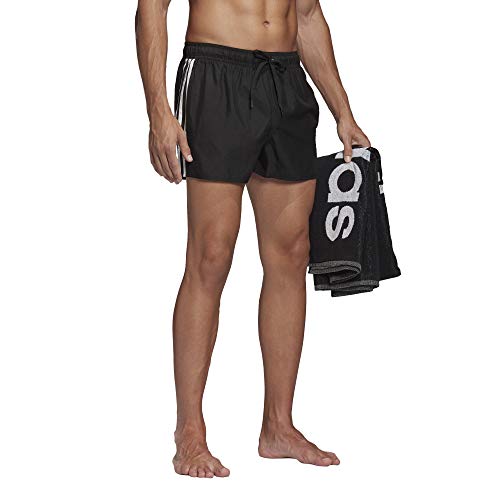 adidas 3S CLX SH VSL Swim Trunks, Mens, Black, Small