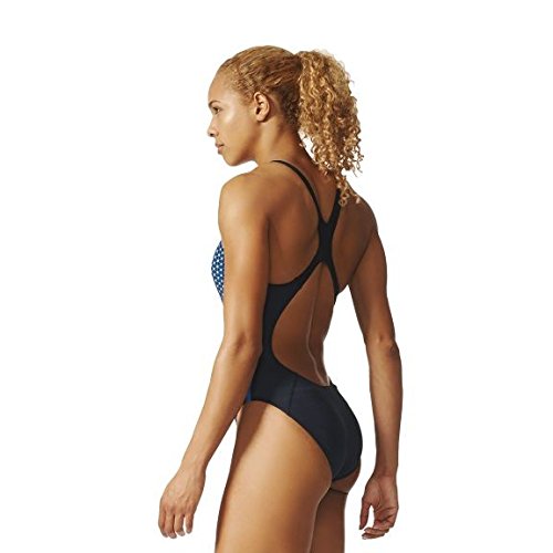 adidas ADC 1PC - Bañador para Mujer, Color Negro/Azul, Talla 34