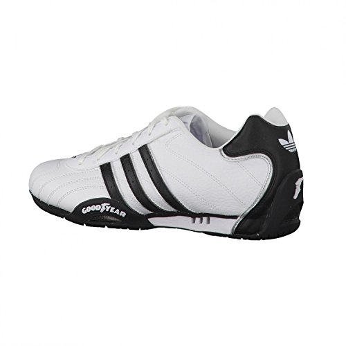 adidas Adi Racer Low - Zapatillas de charol para hombre, Blanco (White / Metallic Silver / Black), 42.6666666667