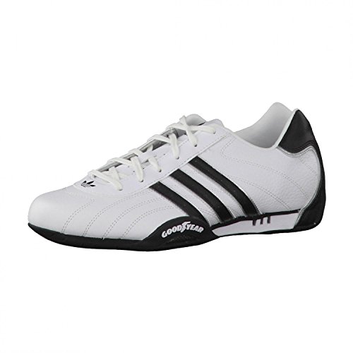 adidas Adi Racer Low - Zapatillas de charol para hombre, Blanco (White / Metallic Silver / Black), 42.6666666667