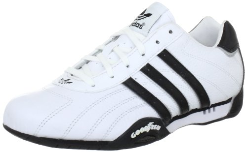 adidas Adi Racer Low - Zapatillas de charol para hombre, Blanco (White / Metallic Silver / Black), EUR 43 1/3