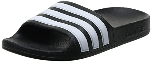 adidas Adilette Aqua - Chanclas sintéticas para adultos, colo azul oscuro y blanco, color Negro, talla 46 EU