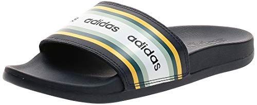 adidas Adilette Comfort, Zapatillas de Gimnasio Mujer, Legend Ink/Shock Yellow/FTWR White, 42 EU