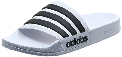 adidas Adilette Shower Stripes - Chanclas para Hombre, Blanco/Negro 70, 47