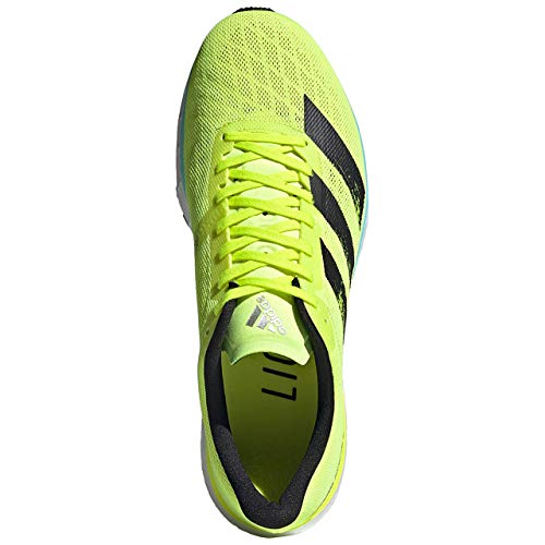 adidas Adizero Adios 5 m, Zapatillas para Correr Hombre, Solar Yellow/Core Black/Clear Aqua, 43 1/3 EU