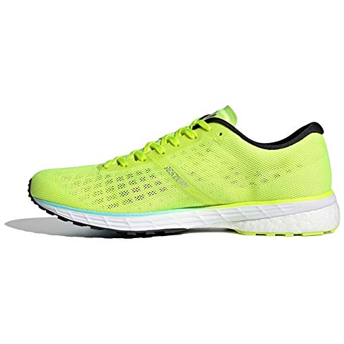 adidas Adizero Adios 5 m, Zapatillas para Correr Hombre, Solar Yellow/Core Black/Clear Aqua, 43 1/3 EU