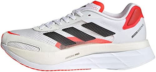 Adidas Adizero Boston 10 W, Zapatillas para Correr Mujer, FTWR White/Core Black/Solar Red, 39 1/3 EU