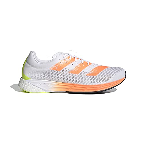 adidas Adizero Pro, Zapatillas para Correr Hombre, FTWR White/Screaming Orange/Solar Yellow, 46 2/3 EU