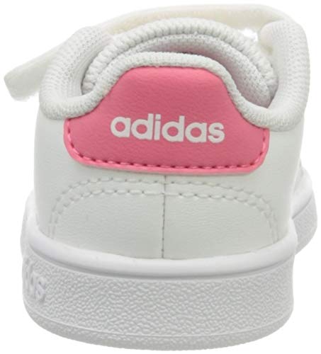 adidas Advantage I, Sneaker Unisex niños, Footwear White/Real Pink/Footwear White, 25 EU