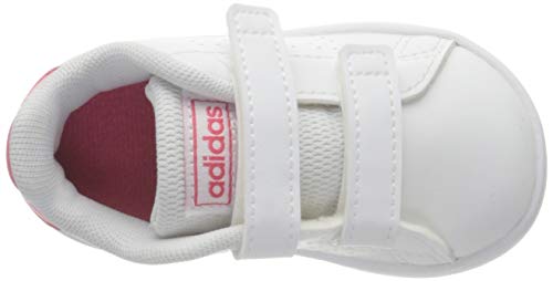 adidas Advantage I, Sneaker Unisex niños, Footwear White/Real Pink/Footwear White, 25 EU