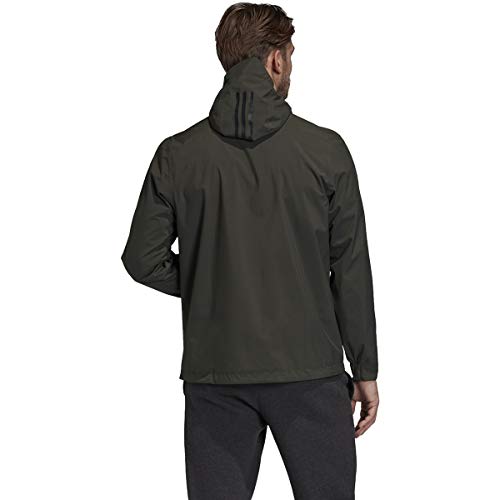 adidas Bsc 3s Rain.rdy - Chaqueta para hombre, Hombre, Chaqueta, GKC93, Tierra, extra-large