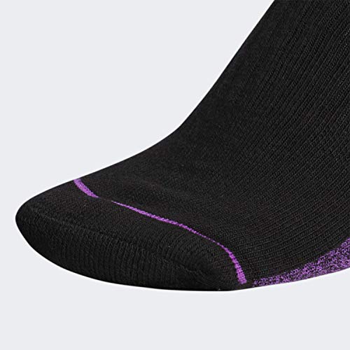 adidas Calcetines acolchados para mujer (paquete de 3), Mujer, Calcetines, 104463, Negro/Shock Morado/Negro-Shock Púrpura Marl/Onix/Negro-Onix Marl/Real Azul/Real Azul-Negro Marga, Medium