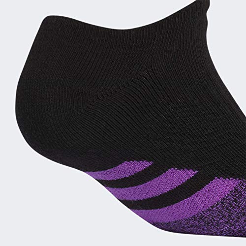 adidas Calcetines acolchados para mujer (paquete de 3), Mujer, Calcetines, 104463, Negro/Shock Morado/Negro-Shock Púrpura Marl/Onix/Negro-Onix Marl/Real Azul/Real Azul-Negro Marga, Medium