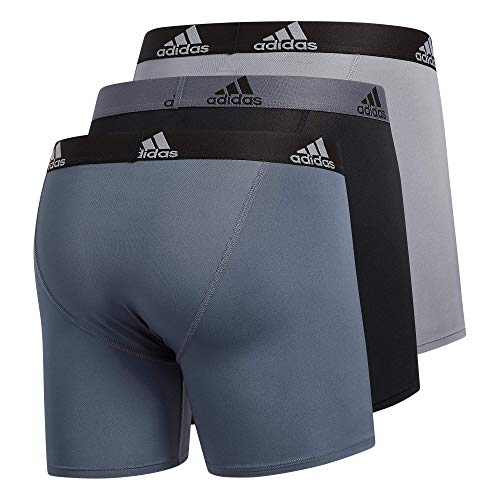 adidas Calzoncillos Tipo bóxer para Hombre (3 Unidades), Onix/Negro/Gris | Negro/Onix | Gris/Negro, 4XL