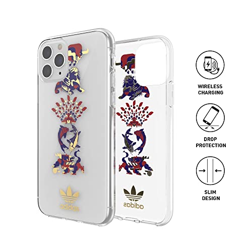 adidas - Carcasa para teléfono móvil Compatible con iPhone 11 Pro, Carcasa Transparente testada contra caídas con diseño Chino y Bordes elevados