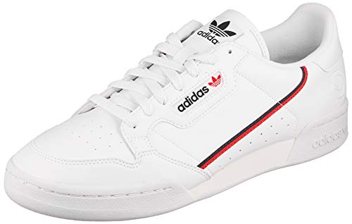 adidas Continental 80 Vegan, Sneaker Hombre, Footwear White/Collegiate Navy/Scarlet, 43 1/3 EU