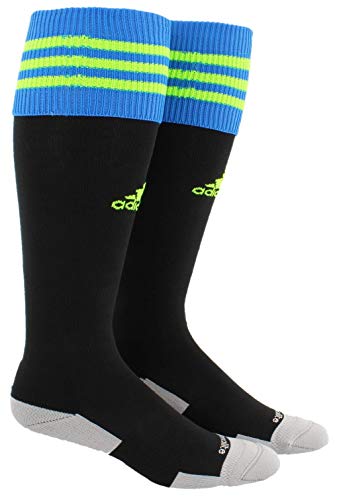 adidas Copa Zone Cushion II - Calcetines de fútbol (1 par) - 104008, M, Negro/Shock Azul/Solar Verde/Claro Onix