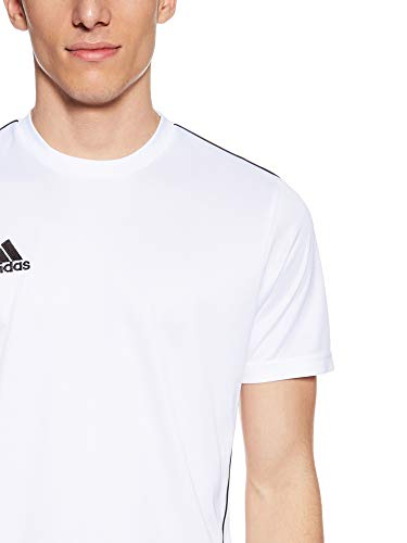 Adidas Core 18 Training Jsy, Camiseta Hombre Blanco (White/Black), M